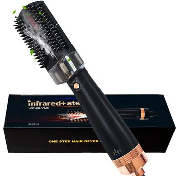 Гребінець-фен для вирівнювання Hair Steam Brush Infrared Spray Hot Air Comb 3в1 m_15306 фото